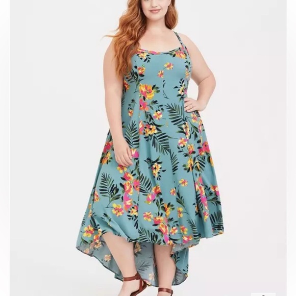 Torrid Maxi Challis High-Low Dress - Picture 1 of 4